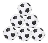 Marhynchus Table Soccer Remplacement de Table Remplacement de Football 6pcs ABS Mini Boules de Football Noir Blanc avec Une Ajustement en Taille Réelle pour Toutes (6PCS)
