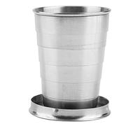 Marhynchus Tasse Pliable, Tasse Pliante en Acier Inoxydable Extérieur Portable pour Le Camping en Cours de Voyage avec des Clés, des et des (Gobelet à Six Sections 60 ML)