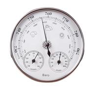 Marhynchus Thermomètre Baromètre Hygromètre, Tenture Murale en Aluminium 3 en 1, Instrument Météo 5,12 Pouces pour une Utilisation Intérieure et Extérieure