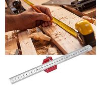 Marhynchus Traceur à Bois, Règle d'angle de Haute Précision en Alliage d'aluminium, Outil de Mesure de 300 Mm pour la Menuiserie et la Construction
