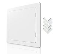 Marhynchus Trappe D'accès 20,3x20,3 Cm pour Cloison Sèche, Auto Adhésive | Sans Outils Requis avec Rubans Adhésifs en L, Couvercle Rabattable à Clipser pour un Accès Facile, Finition Blanc Mat pour