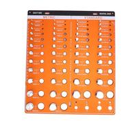 Marhynchus Vérificateur de Filetage D'écrou et de Boulon, 24 Métriques 22 Standard 8 Tailles de Forets, Jauge D'identification de Filetage en Alliage D'aluminium, avec Mesure de Haute