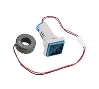 Marhynchus Voltmètre Numérique LED avec Montage sur Panneau, Conception Compacte de 22 Mm pour la Mesure du Courant de Tension Alternative 0-100 A 60-500 V pour les Tests électriques (BLUE)