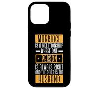 Mari, épouse, Couple marié, Le Mariage drôle est Une Relation Coque pour iPhone 12 Mini