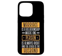 Mari, épouse, Couple marié, Le Mariage drôle est Une Relation Coque pour iPhone 15 Pro Max