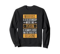 Mari, épouse, Couple marié, Le Mariage drôle est Une Relation Sweatshirt