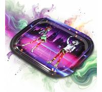 Mari & Juan Plateau Rouler en Métal Violet et Noir - Parfait pour l'Organisation et la Propreté de vos Ustensiles