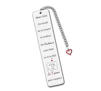 Mari Marque-Pages Noël Cadeau Mon Homme Saint Valentin Doux Amour Anniversaire Mon Chéri Copain Blanc Jour Cadeau Apprécier Anniversaire De Mariage Drôle âme Soeur Souvenirs