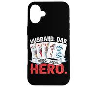 Mari, Papa, légende du Bridge, Blague Amusante sur Un père Coque pour iPhone 16 Plus