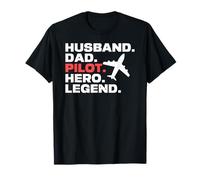 Mari Papa Pilote Héros Légende Citation Vol T-Shirt