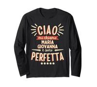 Maria Giovanna Idea Regalo Personalizzata Nome Divertente Manche Longue