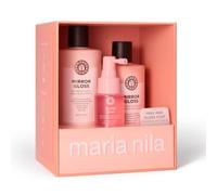 Maria Nila Mirror Gloss Beauty Box | Peptides de Chia et Oligopeptides de Quinoa Adoucissent | Trio Shampooing, Après-Shampooing et Gloss Coat