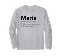 Maria Nom Définition Fille Femme Personnalisé Drôle Cool Manche Longue