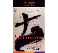 Maria zambrano n 1027 1028 nov dec 2014 Tome 1027-1028 - Collectif - Revue Europe - broché - Revue