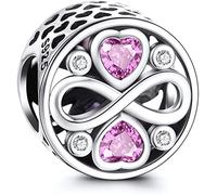 MariaFonte Breloque Charm New 2025 Amour Infini Love Forever Pendentifs Original Charming Bead Argent 925 Coeur Maman Compatible Rose Porte-bonheur Famille Noël Femme Bracelet Fille Bracelet