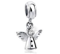 MariaFonte Breloque Charm New 2025 Ange Gardien Pendentif Original Charming Bead Argent 925 Coeur Maman Compatible Rose Porte-bonheur Famille Noël Femme Bracelet Fille Bracelet Set Infini Dad