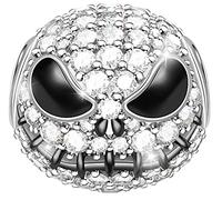 MariaFonte Breloque Charm New 2025 Tête Mort Crane Halloween Rêves Pendentif Original Charming Bead Argent 925 Coeur Maman Compatible Rose Porte-bonheur Famille Noël Femme Bracelet Set Bracelet