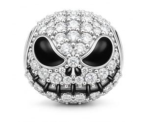 MariaFonte Breloque Charm New 2025 Tête Mort Crane Halloween Rêves Pendentif Original Charming Bead Argent 925 Coeur Maman Compatible Rose Porte-bonheur Famille Noël Femme Bracelet Set Bracelet