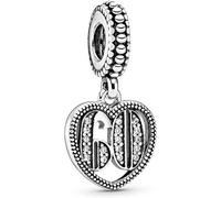 MariaFonte Charm New 2025 60 ans Anniversaire Remise de Diplôme Pendentifs Original Charming Beads Argent 925 Maman Bead Compatibles Porte Bonheur Cœur Famille Noël Femme Bracelet