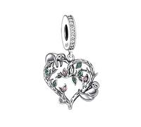 MariaFonte Charm Nouveau 2025 Compatible Toutes Marques Coeur Arbre Branches Feuilles La Paresse Anniversaire Mariage Porte-Bonheur Pendentifs Argent 925 Bead Originales Amitié Maman Noël Zircone