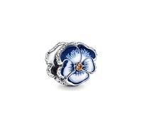 MariaFonte Charm Nouveau Compatible Toutes Marques Pensée Rose Bleu Love Anniversaire Voyage Porte-Bonheur Pendentifs Argent 925 Offres Originales Amitié Maman Perle Coeur Famille Noël