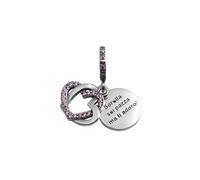 MariaFonte Charm, nouveauté 2025, compatible avec toutes les marques. Pendentif sœur, bijou célébrant un lien unique et indissoluble anniversaire original en argent 925 porte-bonheur en forme de cœur