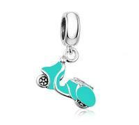 MariaFonte Charm Vespa Scooter Pendentif Anniversaire Remise Diplôme Pendentifs Original Charming Beads Argent 925 Maman Bead Compatibles Porte Bonheur Famille Noël Femme Bracelet Set