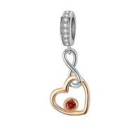 MariaFonte Pendentif Amour Amitié Sœur Compatible Toutes Les Marques Cœur Boussole Charm Argentée Breloque Bead