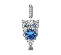 MariaFonte Pendentif Animaux Bouledogue Lapin Éléphant Chat Hibou Coccinelle Abeille Dauphin Flamant Ours Renard Écureuil Compatible Toutes Les Marques Argentée Charm Breloque