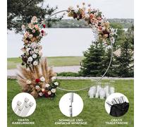 Mariage Arche de ballons Arche de mariage Arche de fleurs Décoration de fête Arche ronde