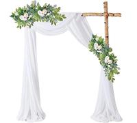 Mariage Arche Tenture Rideau d'arc de mariage Rideaux de Mariage De 70 X 550 cm pour Décoration Cérémonie,Fête,Toile de Fond,Rideau de Gaze