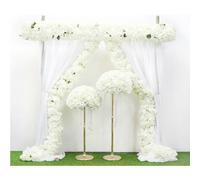 Mariage artificiel Rose mur mur fleur panneau de soie décoration de fond DIY blanc