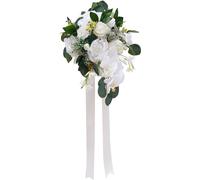 Mariage Bouquet de fleurs Bouquet de mariage artificiel Rose blanche Pour la mariée