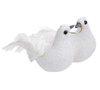 Mariage Colombes Paire avec anneau, 11 cm avec clip, 1 paire par boîte