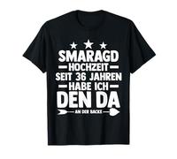 Mariage Émeraude 36 Ans Marié Anniversaire de Mariage T-Shirt