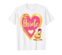 Mariage EVJF Poules Poulets Anglaise Bride Mariée T-Shirt