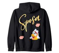 Mariage Italie Poules Poulets Sposa Mariée Italienne Sweat à Capuche