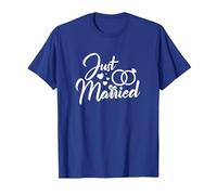 Mariage Juste marié Couples mariés Correspondance T-Shirt, Homme, Bleu Royal, S