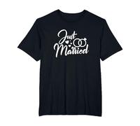 Mariage Juste marié Couples mariés Correspondance T-Shirt, Homme Grandes Tailles, Noir, 3X Tall