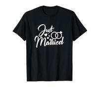 Mariage juste marié Couples mariés Correspondance T-Shirt, Homme, Noir, 4XL