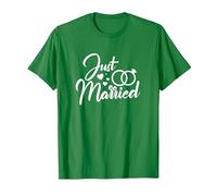 Mariage Juste marié Couples mariés Correspondance T-Shirt, Homme, Vert Kelly, L