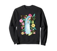 Marian Floral, Bienheureuse Mère Marie, Femmes et Filles catholiques Sweatshirt