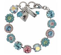 Mariana Silvertone Summer Fun 4084 3711 Bracelet plastron en cristal Motif floral Multicolore Bleu Rose Vert, Cristal, Non connu