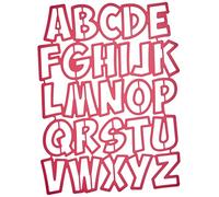 Marianne Design COL1350 Alphabet à Collectionner, Métal, Rose, 6,6 x 6,5 x 0,4 cm