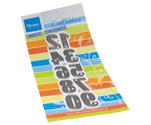 Marianne Design Craftables Pochoirs de découpe et d'embossage Alphabet Chiffres pour projets de bricolage en papier, argent ou blanc, taille unique
