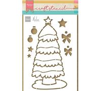Marianne Design Pochoir, arbre de Noël par Marleen, pour le scrapbooking, la fabrication de cartes et autres créations en papier, blanc, taille unique