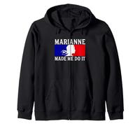 Marianne Made Me Do It Design inspiré de la révolution française Sweat à Capuche