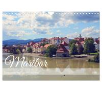 Maribor - Calendrier mural 2026 format A4 paysage - Ville détendue sur la rive de la terre - Calendrier mensuel CALVENDO