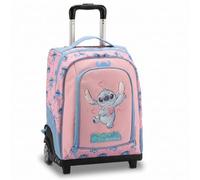 Maricart | Sac à dos à roulettes pour école primaire pour enfants, 34 x 25 x 52 cm, avec roues en caoutchouc, sac à dos pour enfant ou fille, Stitch - 2026, Moitié, Classique