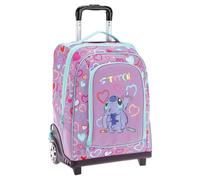 Maricart | Sac à dos d'école primaire pour enfants 34 x 25 x 52 cm avec roues en caoutchouc pour garçons ou filles, Stitch, Medio